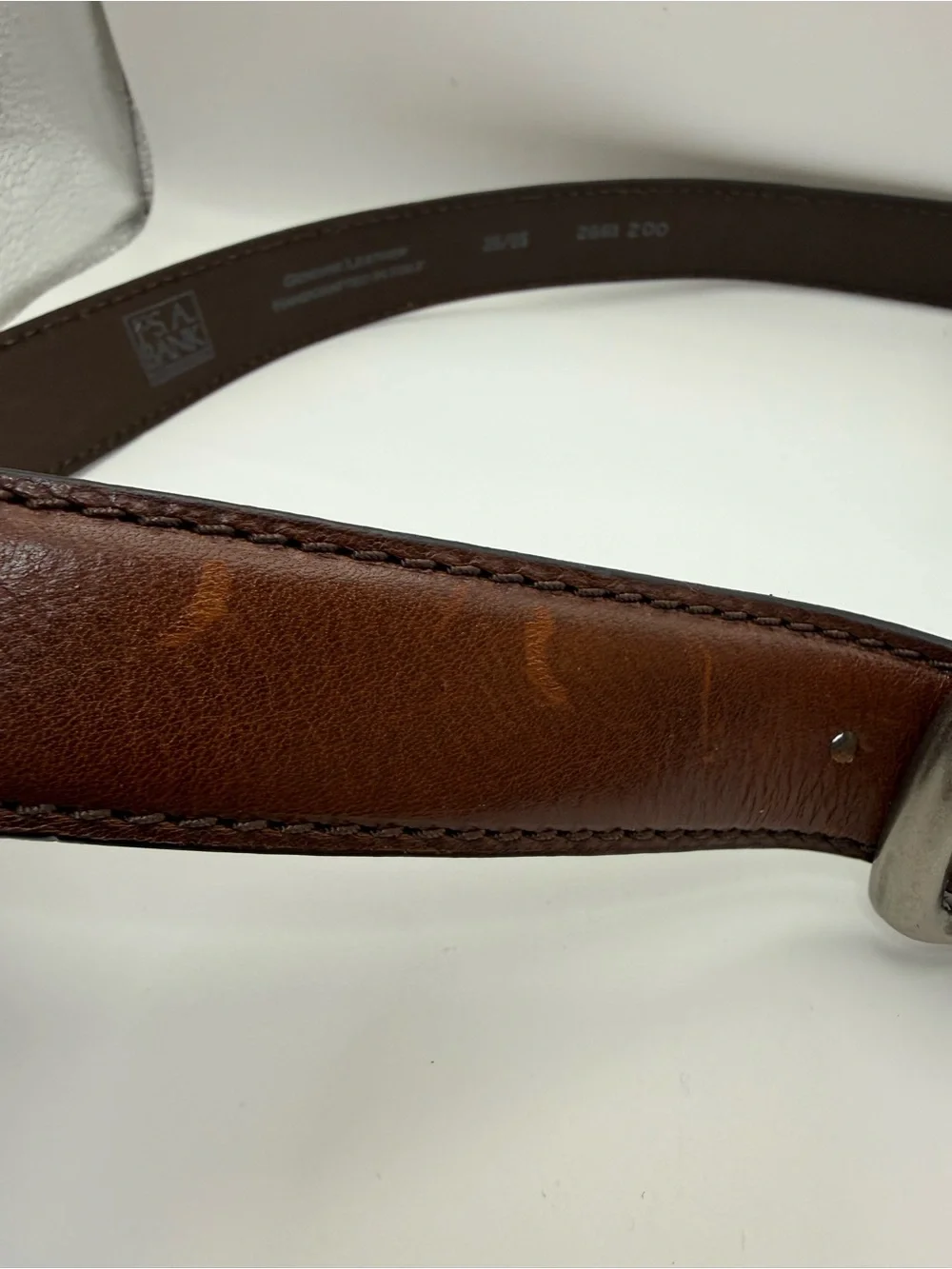 Jos. A. Bank Brown Leather Belt Men’s Size 38 Italian Leather Dress Casual 1.25”
